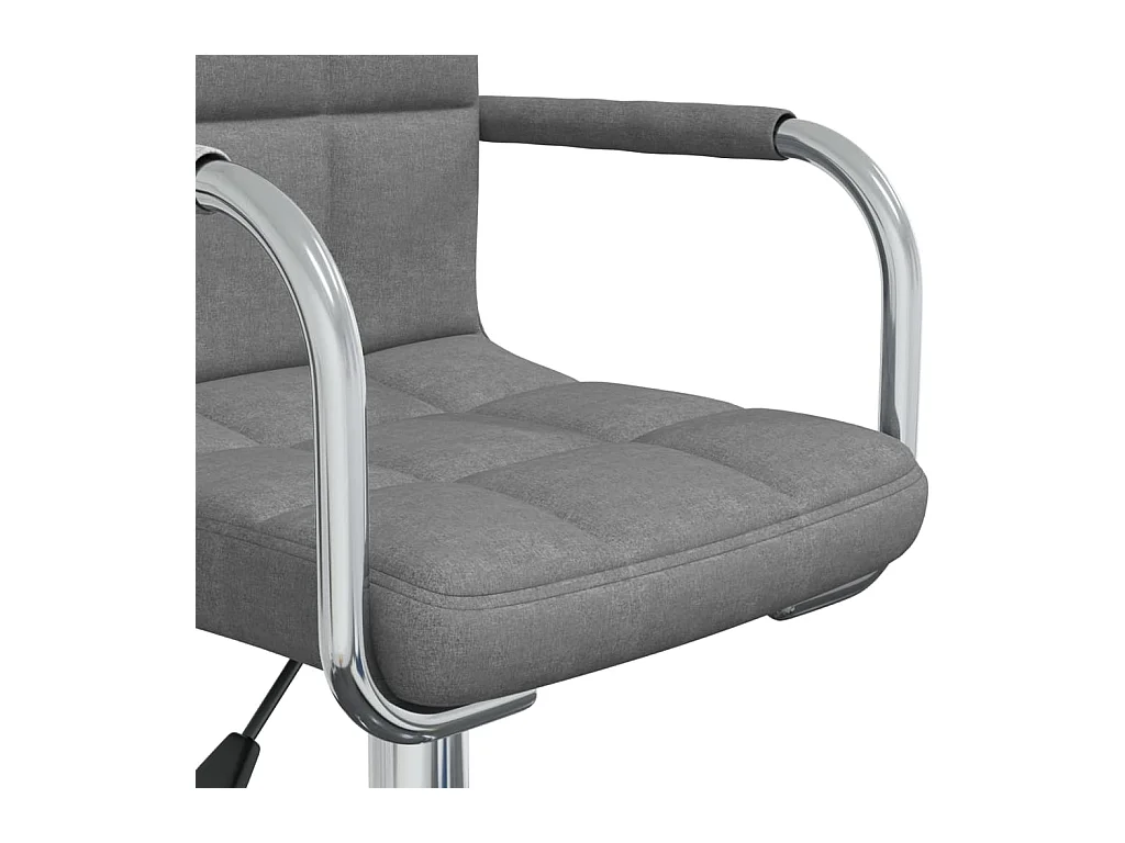 Chaise pivotante de bureau Gris clair Tissu