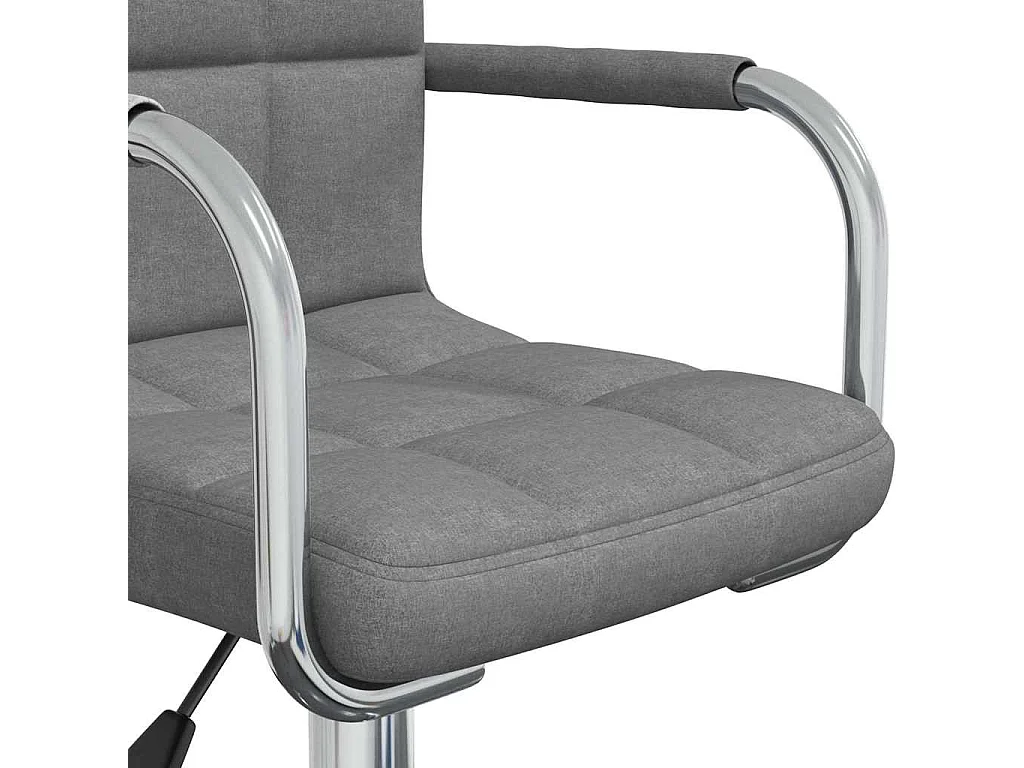 Chaise pivotante de bureau Gris clair Tissu