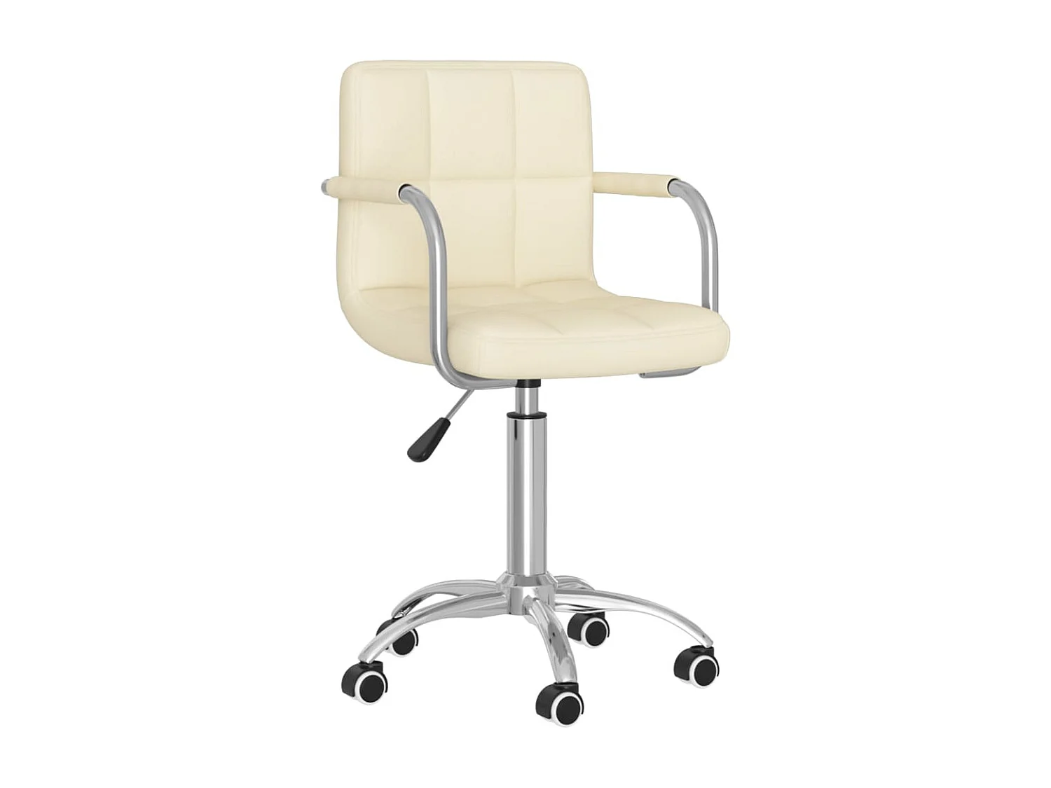 Chaise pivotante de bureau Crème Tissu