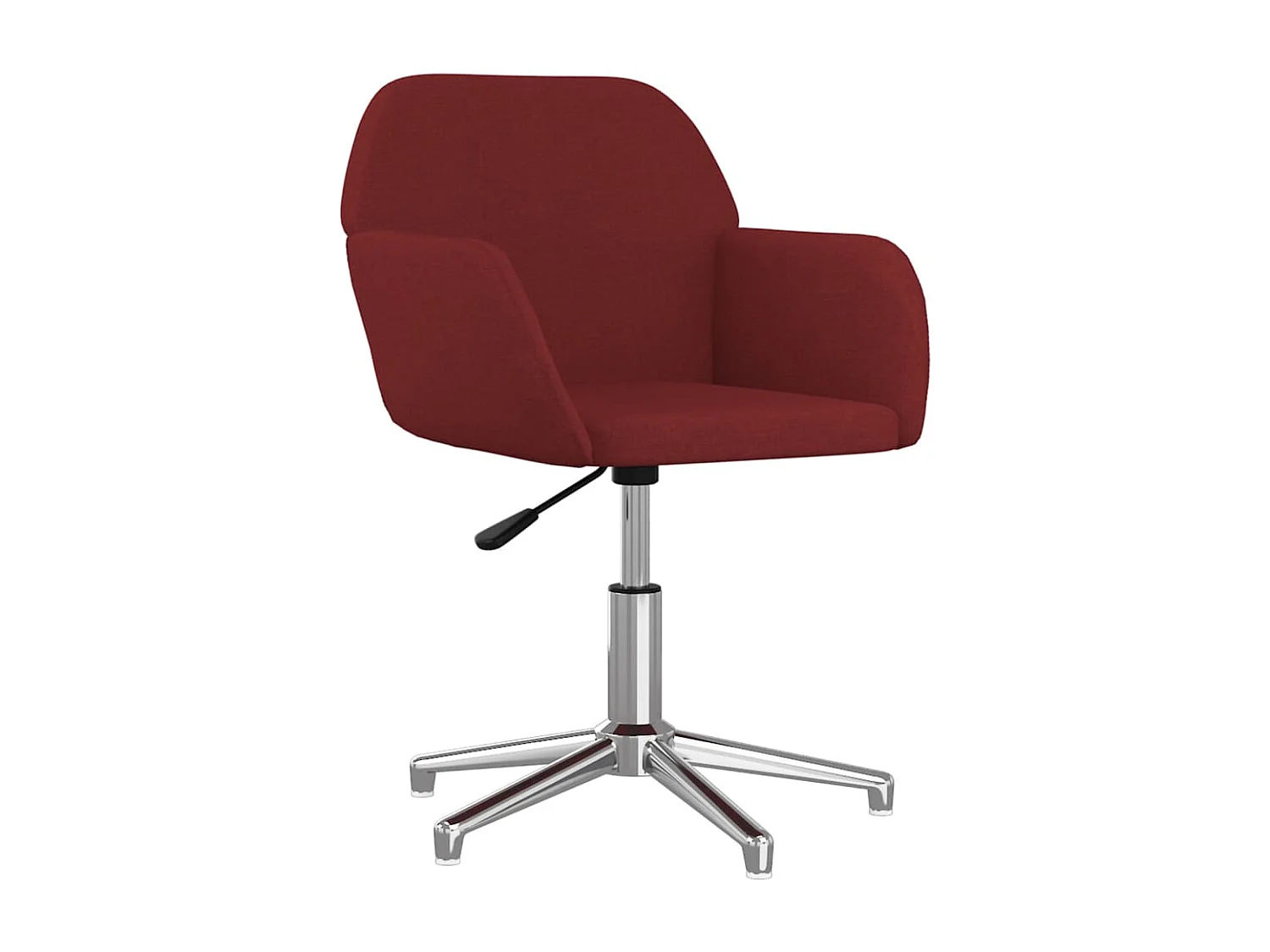 Chaise pivotante de bureau Rouge bordeaux Tissu