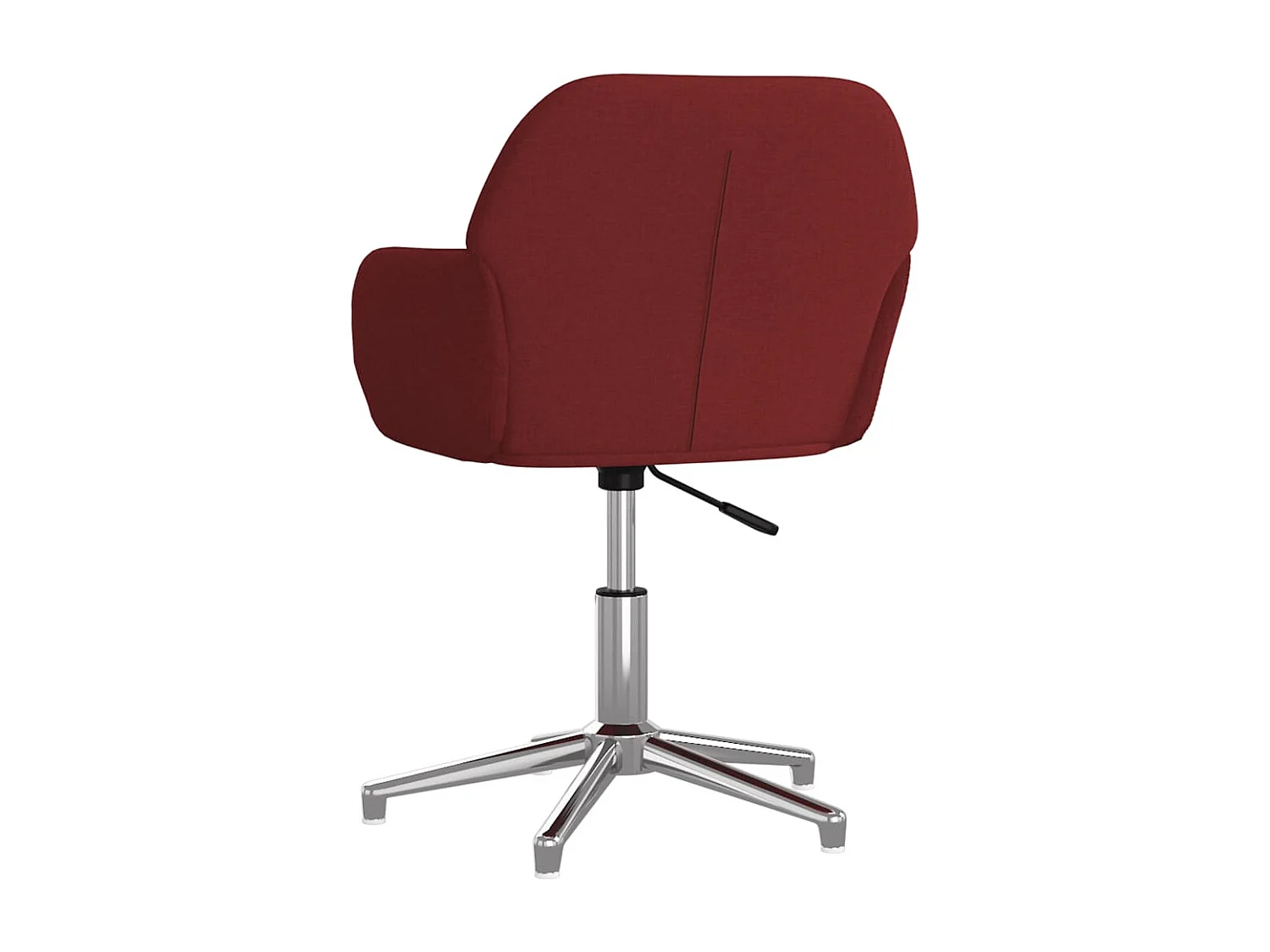 Sedia da Ufficio Girevole Rosso Vino in Tessuto
