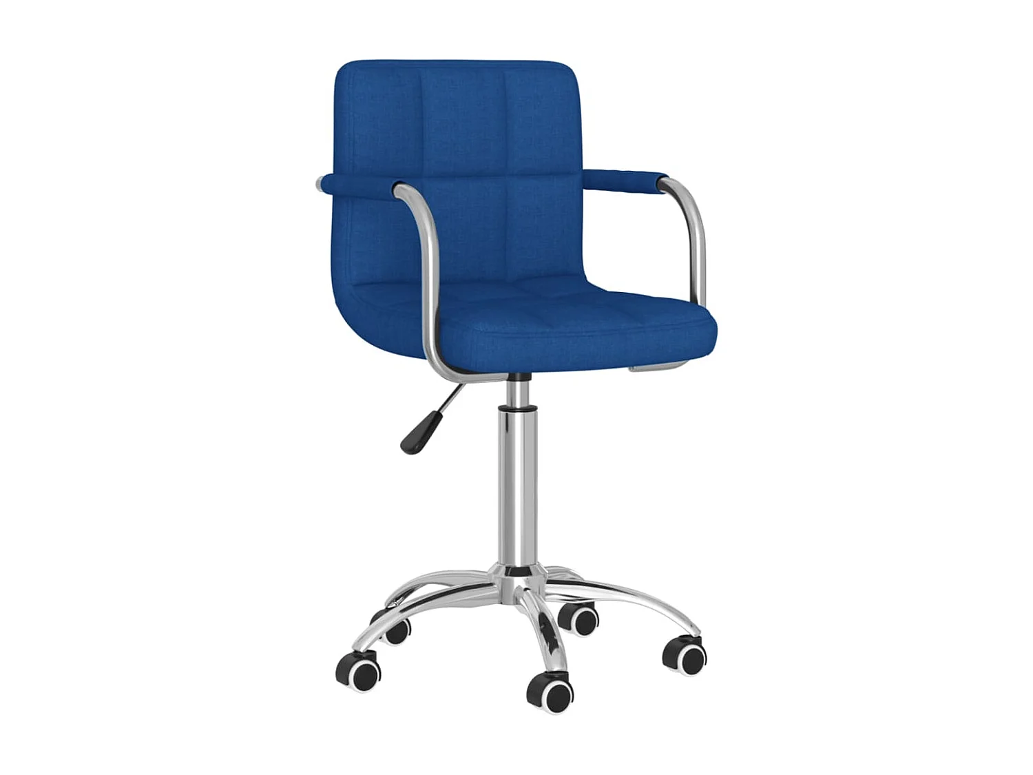 Chaise pivotante de bureau Bleu Tissu