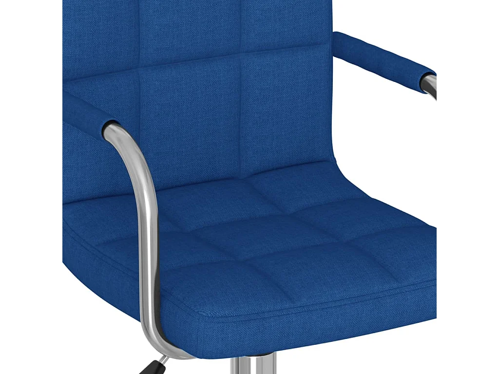 Chaise pivotante de bureau Bleu Tissu