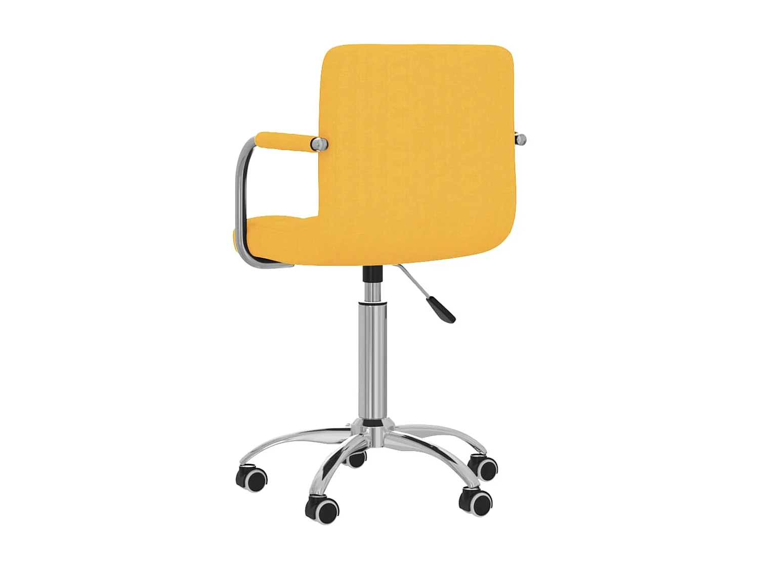 Chaise pivotante de bureau Jaune moutarde Tissu