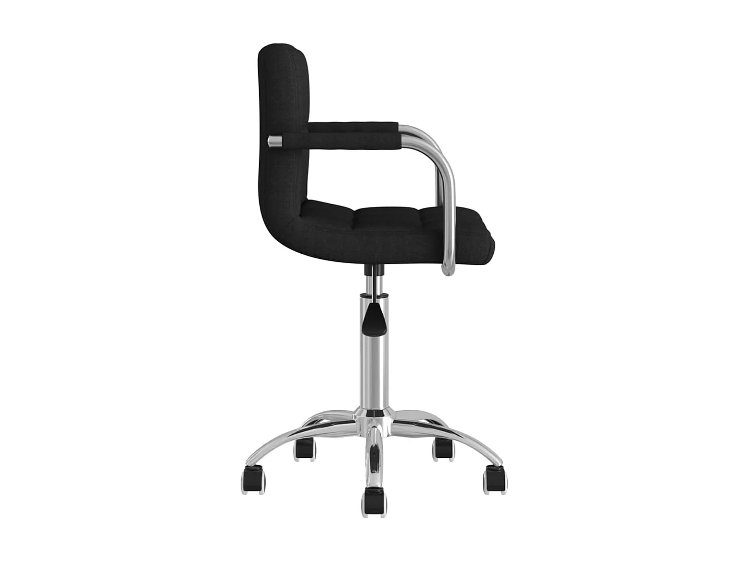 Chaise pivotante de bureau Noir Tissu