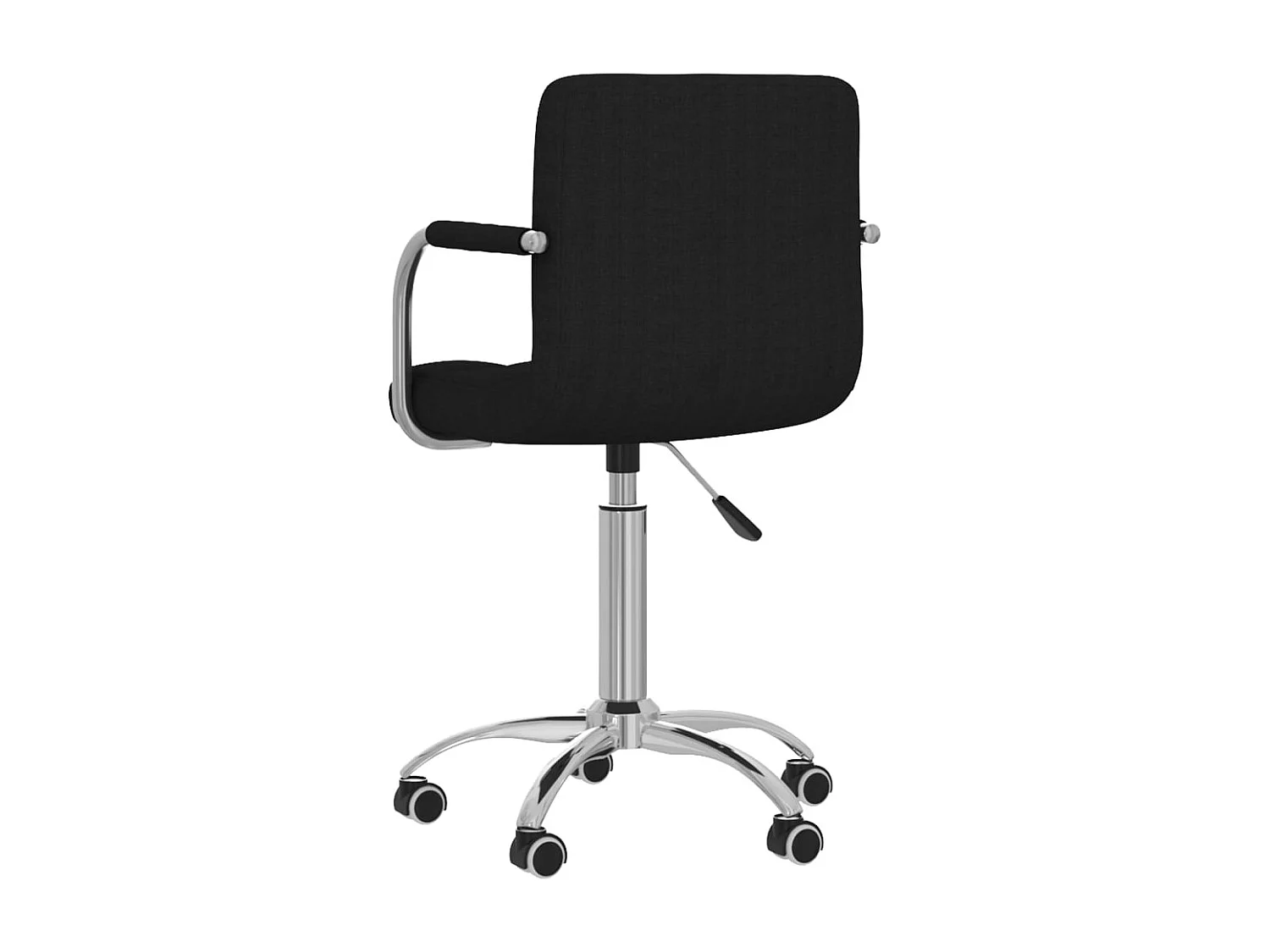 Chaise pivotante de bureau Noir Tissu