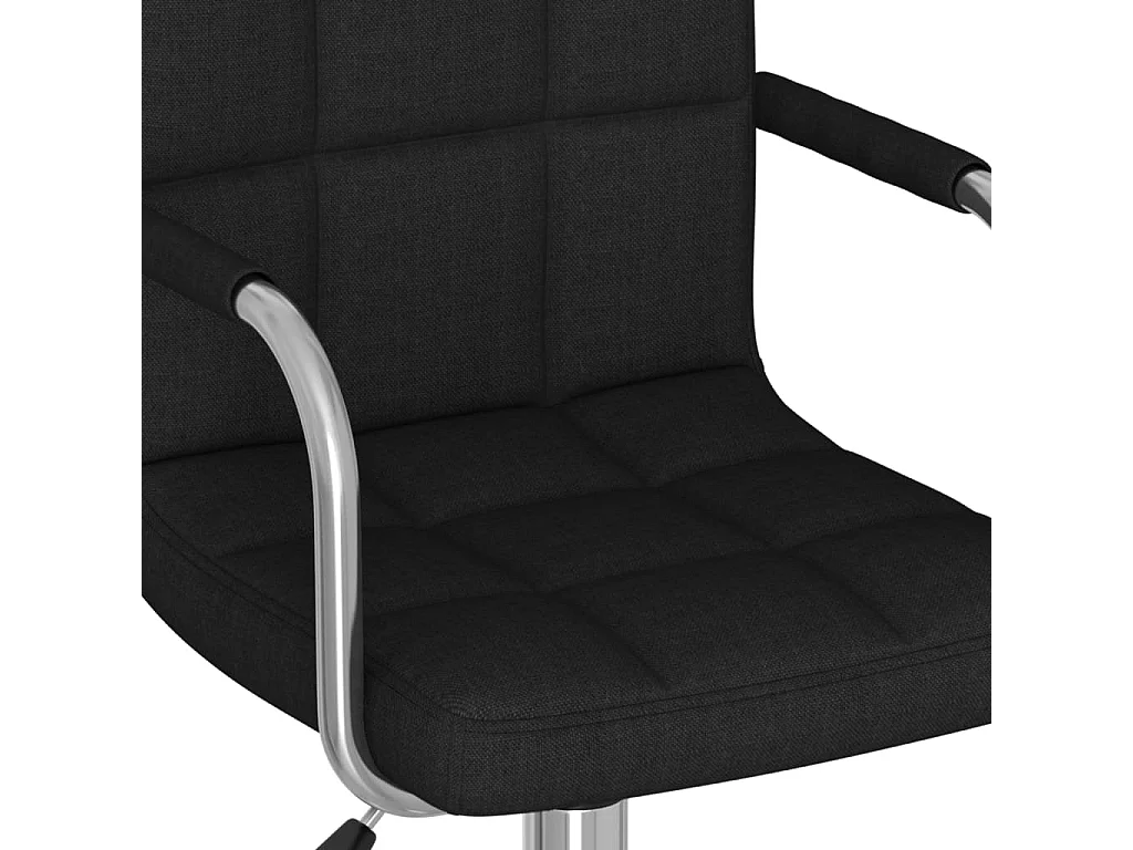 Chaise pivotante de bureau Noir Tissu