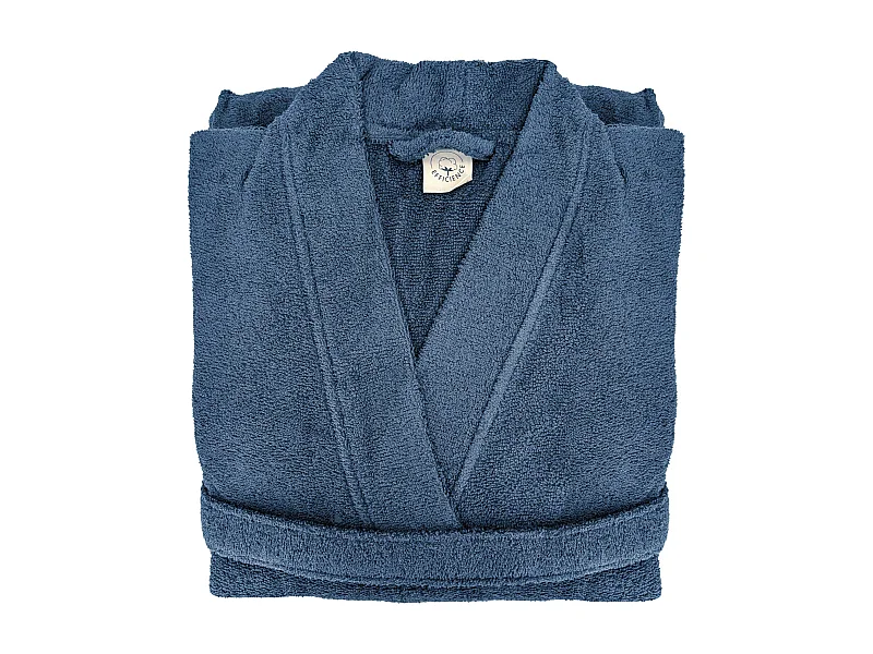 Peignoir kimono adulte EFFICIENCE PURE coton XL bleu Pacific