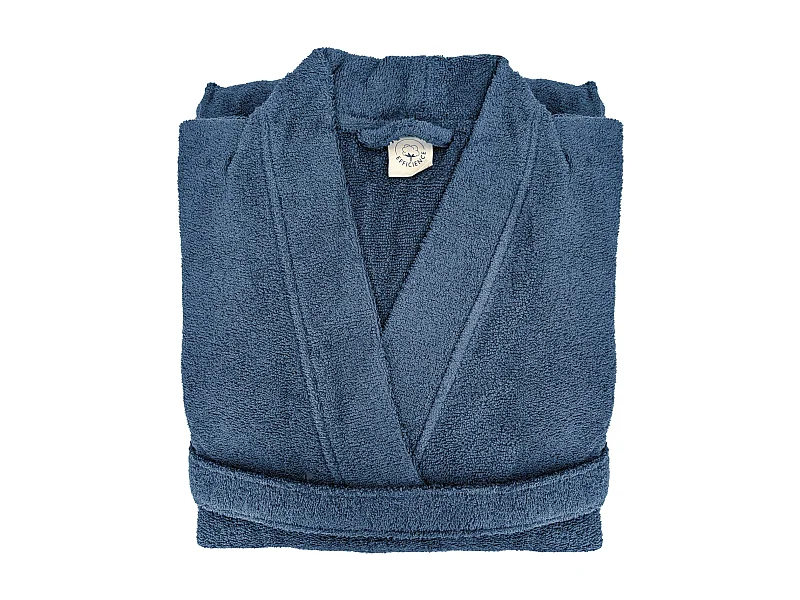 Peignoir kimono adulte EFFICIENCE PURE coton M bleu Pacific