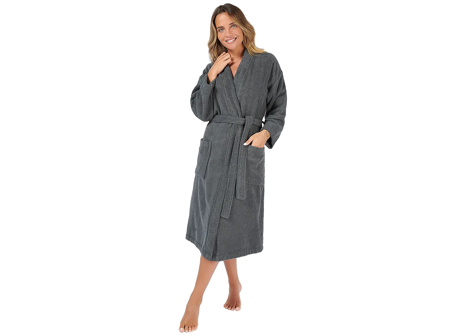 Peignoir kimono adulte EFFICIENCE PURE coton XXL noir Iron