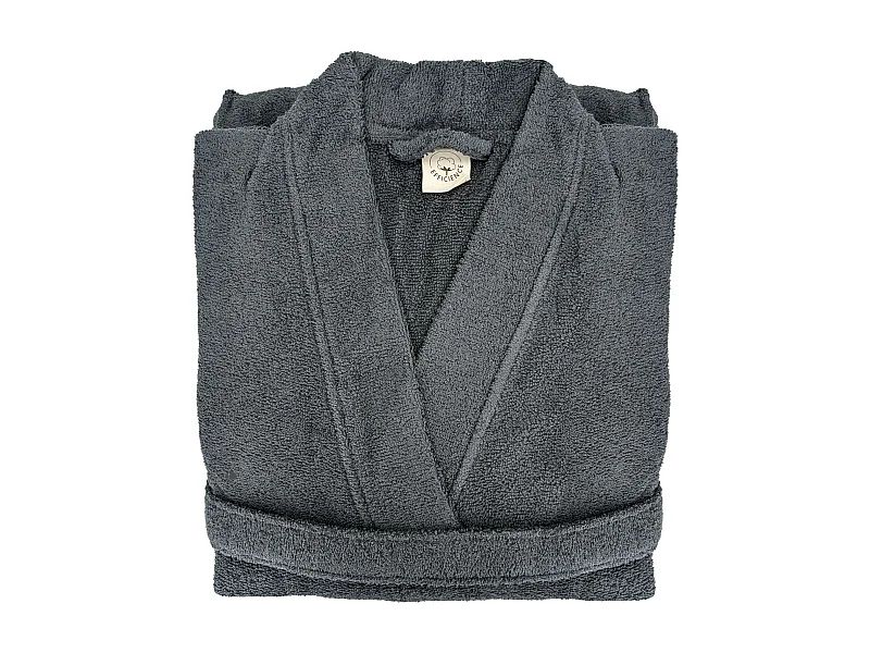 Peignoir kimono adulte EFFICIENCE PURE coton M noir Iron