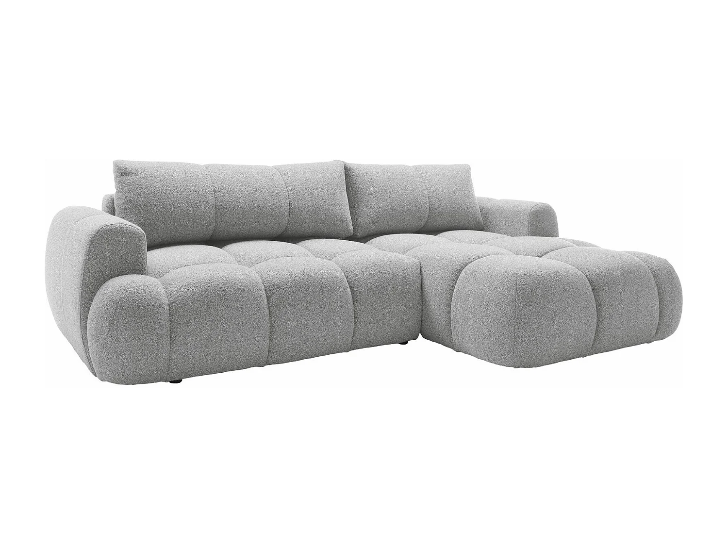 Sofá de canto TrendyNest 109, Cinzento, Funcionalidade de dormir