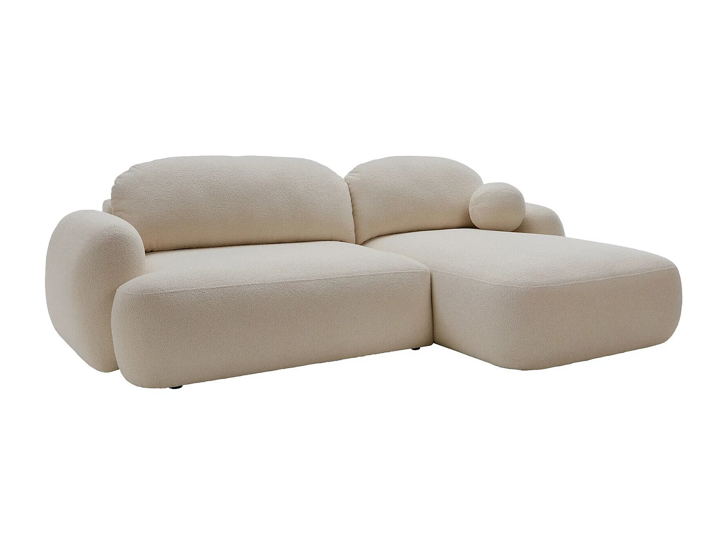 Canapé d'angle TrendyNest 110, Brun clair, Fonction de couchage, Boîte de literie, 275cm