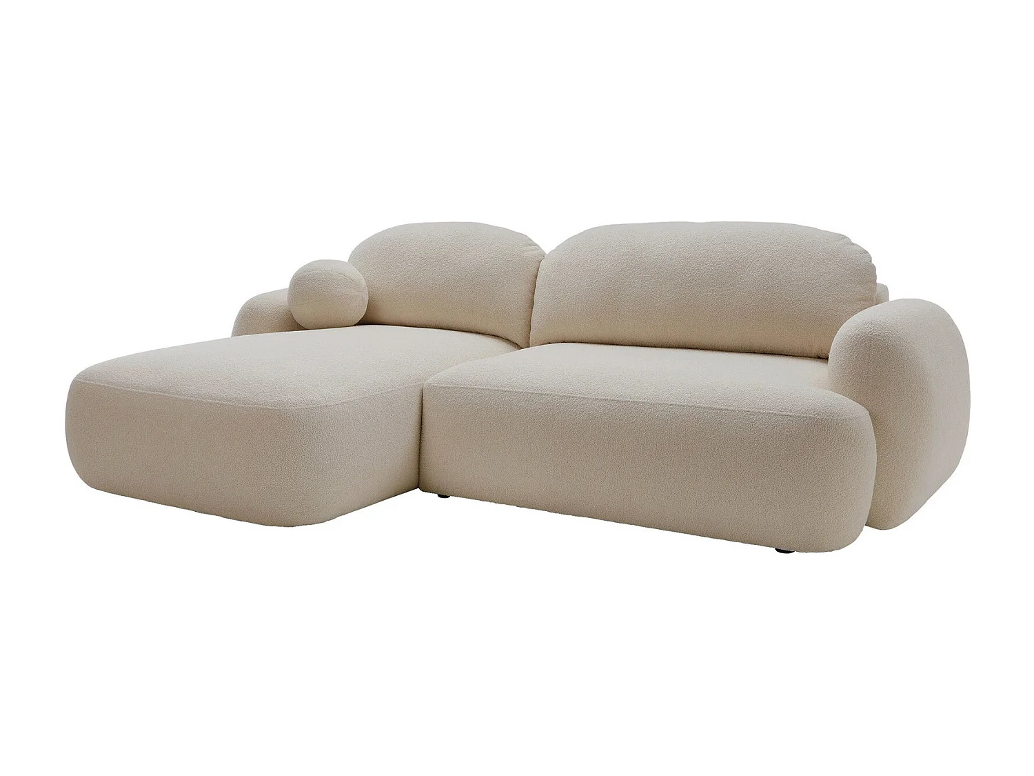 Canapé d'angle TrendyNest 110, Brun clair, Fonction de couchage, Boîte de literie, 275cm