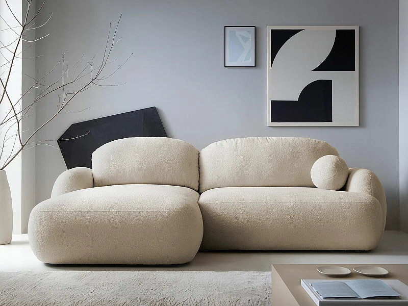 Canapé d'angle TrendyNest 110, Brun clair, Disponible, 275x175x90cm