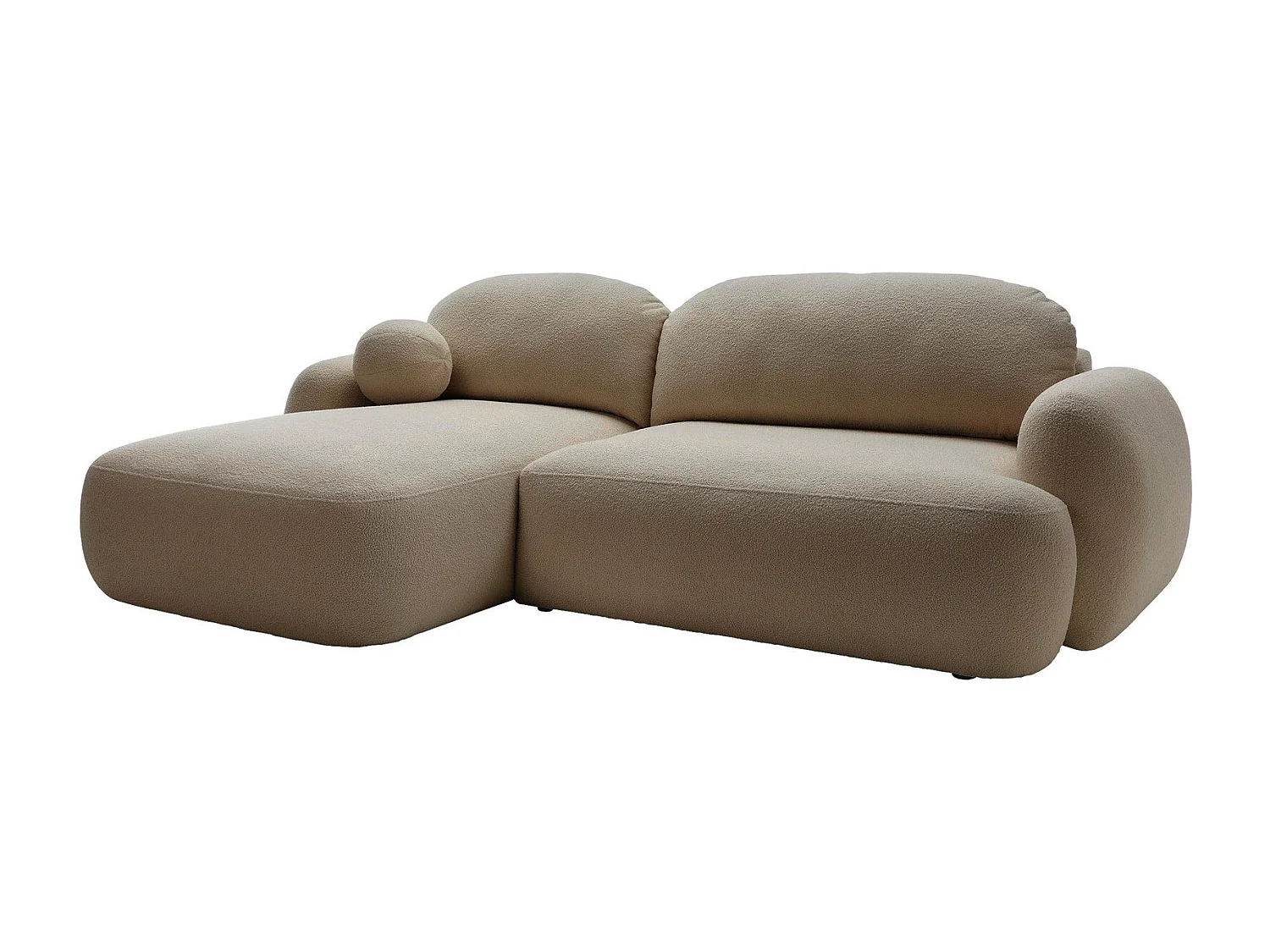 Canapé d'angle TrendyNest 110, Brun clair, Disponible, 275x175x90cm