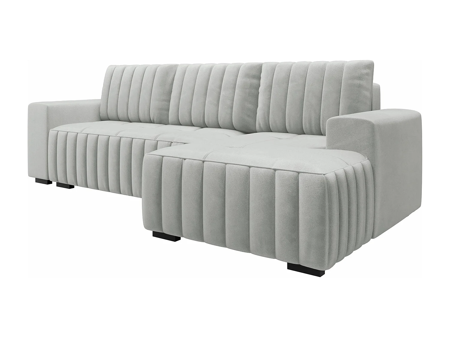 Sofá de canto Columbus 154, Cinzento, Funcionalidade de dormir