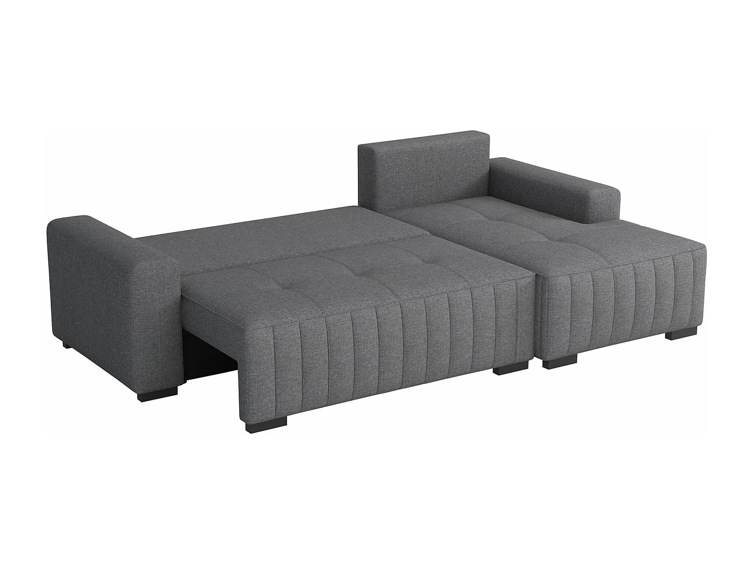 Canapé d'angle Columbus 154, Gris, Disponible, 240x140x85cm