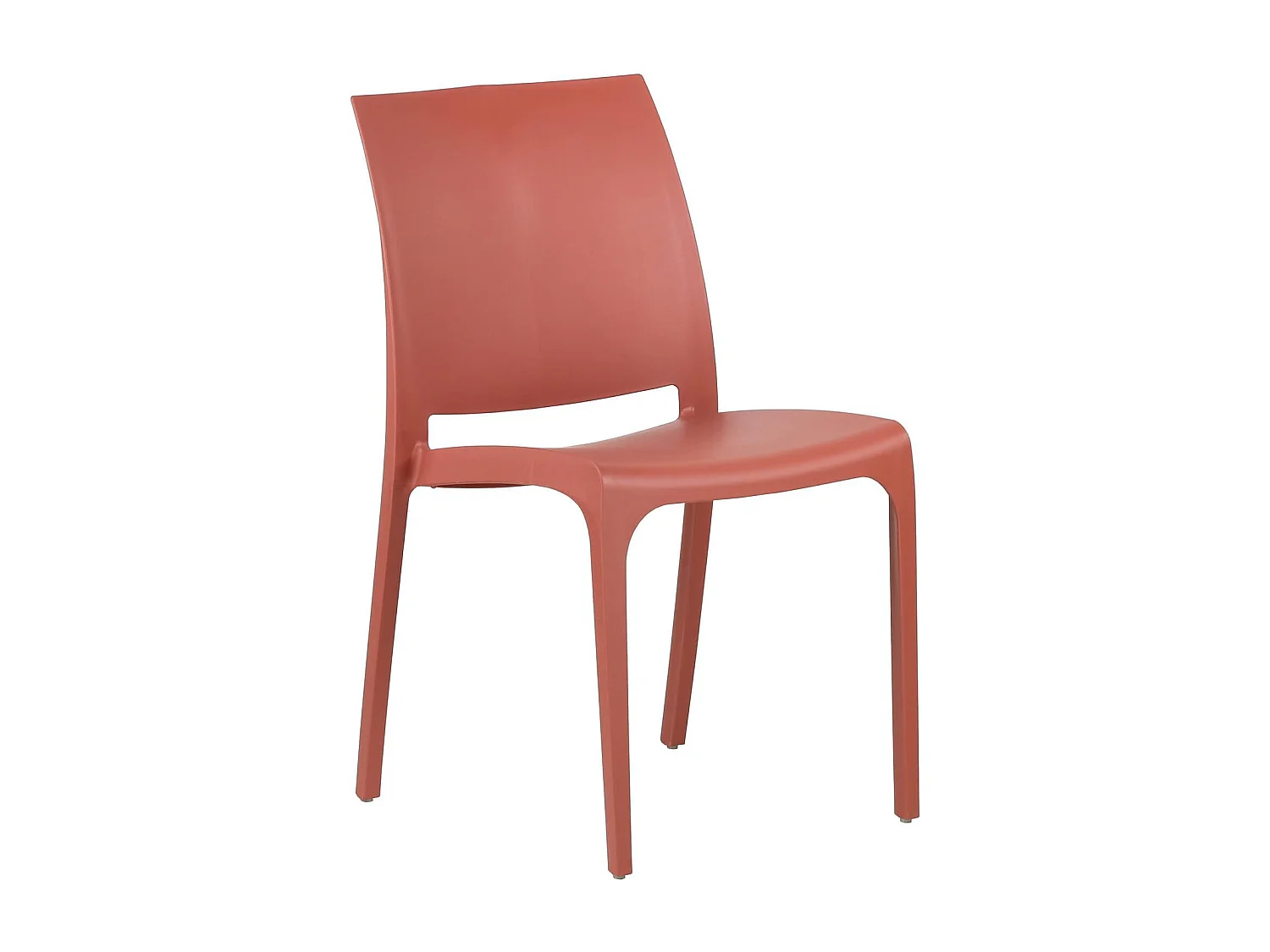 Stapelbare stoel van hars gemaakt in Italië ontwerp voor binnen en buiten SOFIA Rood 4 st