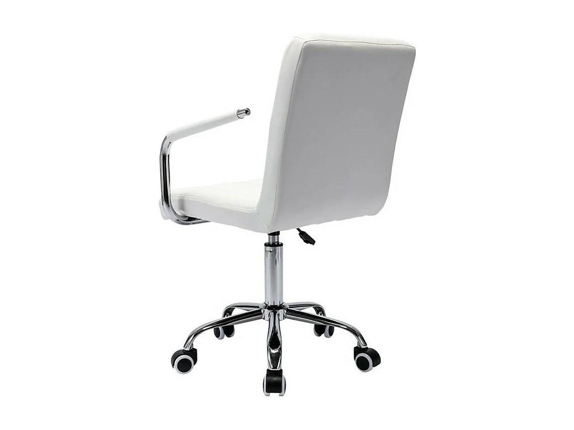 Chaise de bureau Comfivo 339, Blanc, 82x52x58cm, Avec des roues|Avec accoudoirs