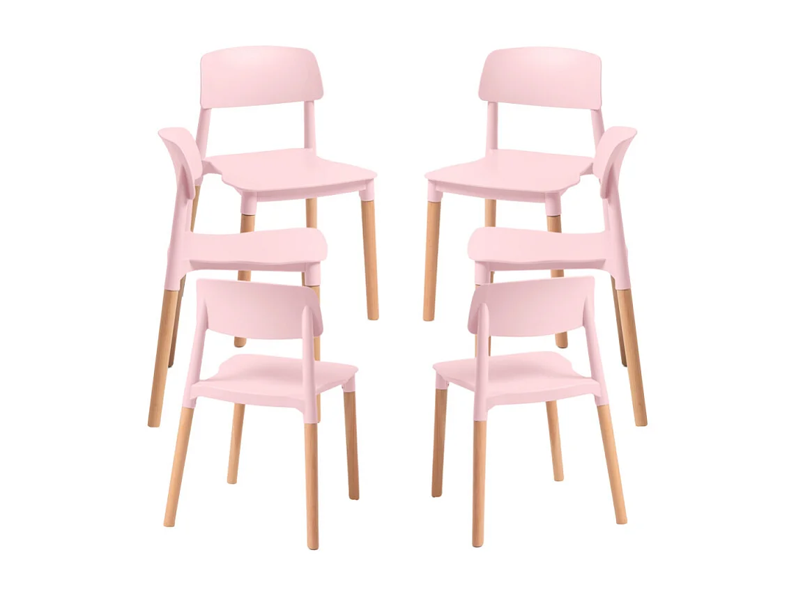Packs Sillas Comedor - Pack 6 Sillas Estin - Rosa