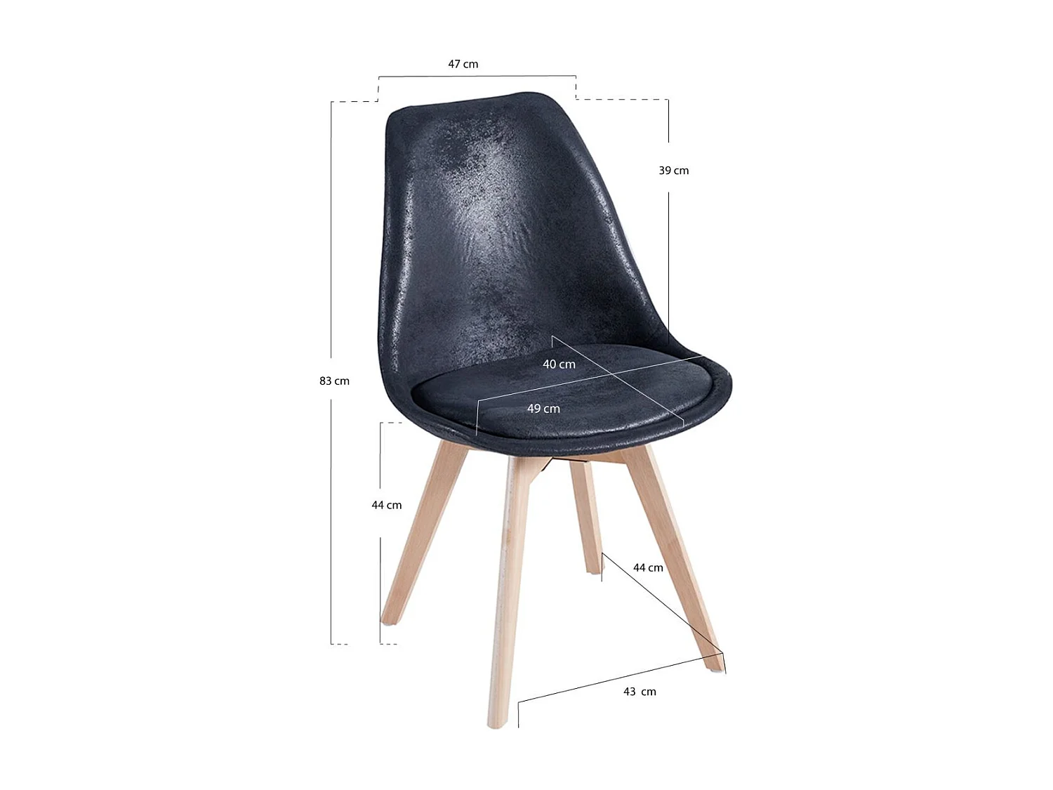 Sillas Comedor - Silla Synk Vintage - Negro