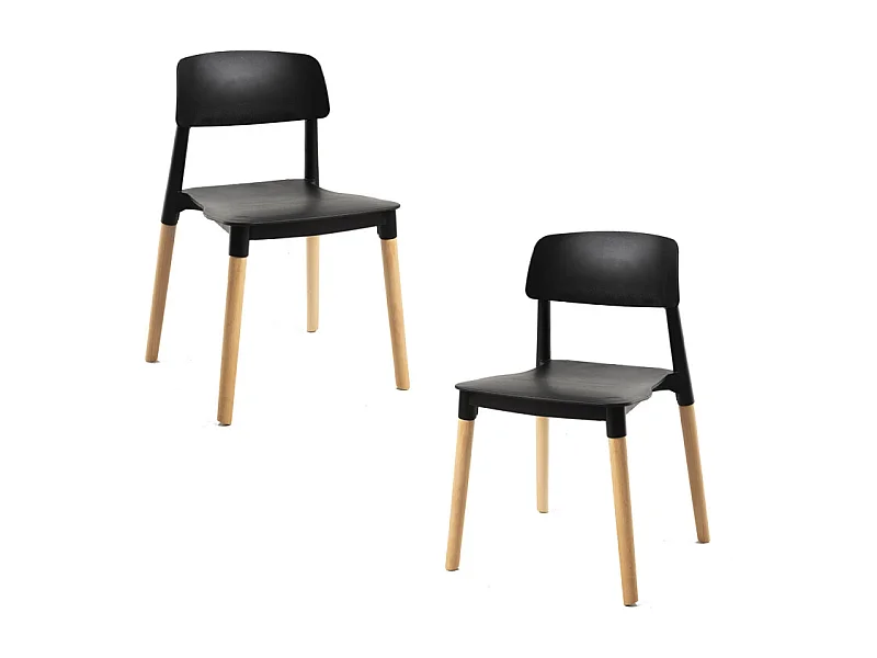Packs Sillas Comedor - Pack 2 Sillas Estin - Negro