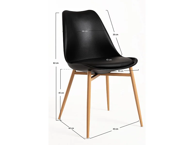 Sillas Comedor - Silla Raler - Negro