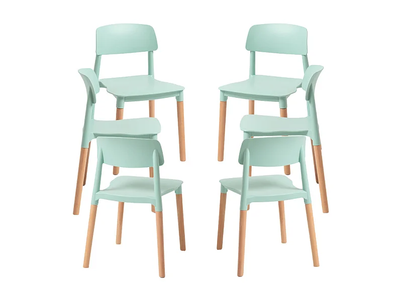 Packs Sillas Comedor - Pack 6 Sillas Estin - Celadón