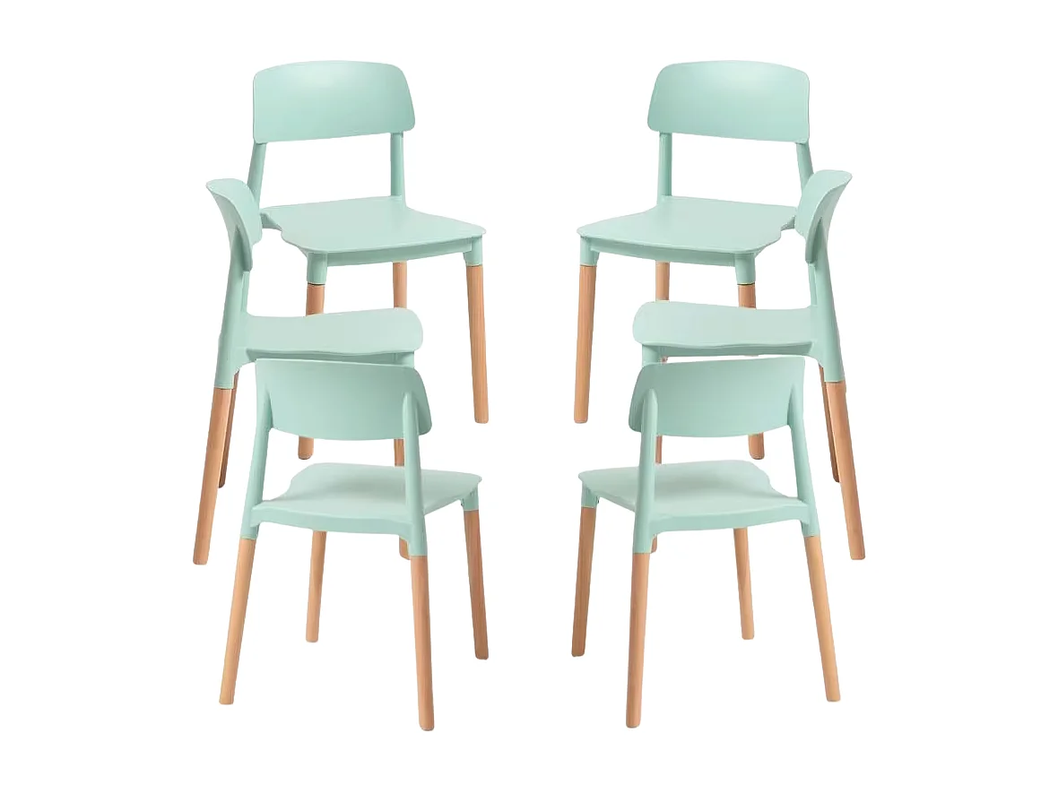Packs Sillas Comedor - Pack 6 Sillas Estin - Celadón