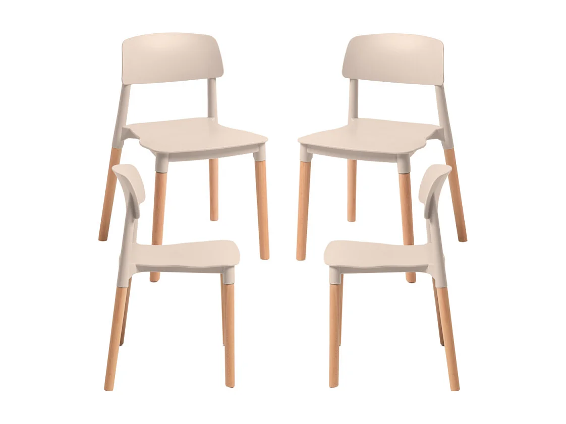 Packs Sillas Comedor - Pack 4 Sillas Estin - Beige
