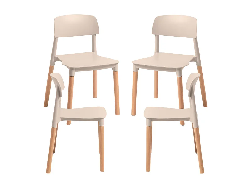 Packs Sillas Comedor - Pack 4 Sillas Estin - Beige