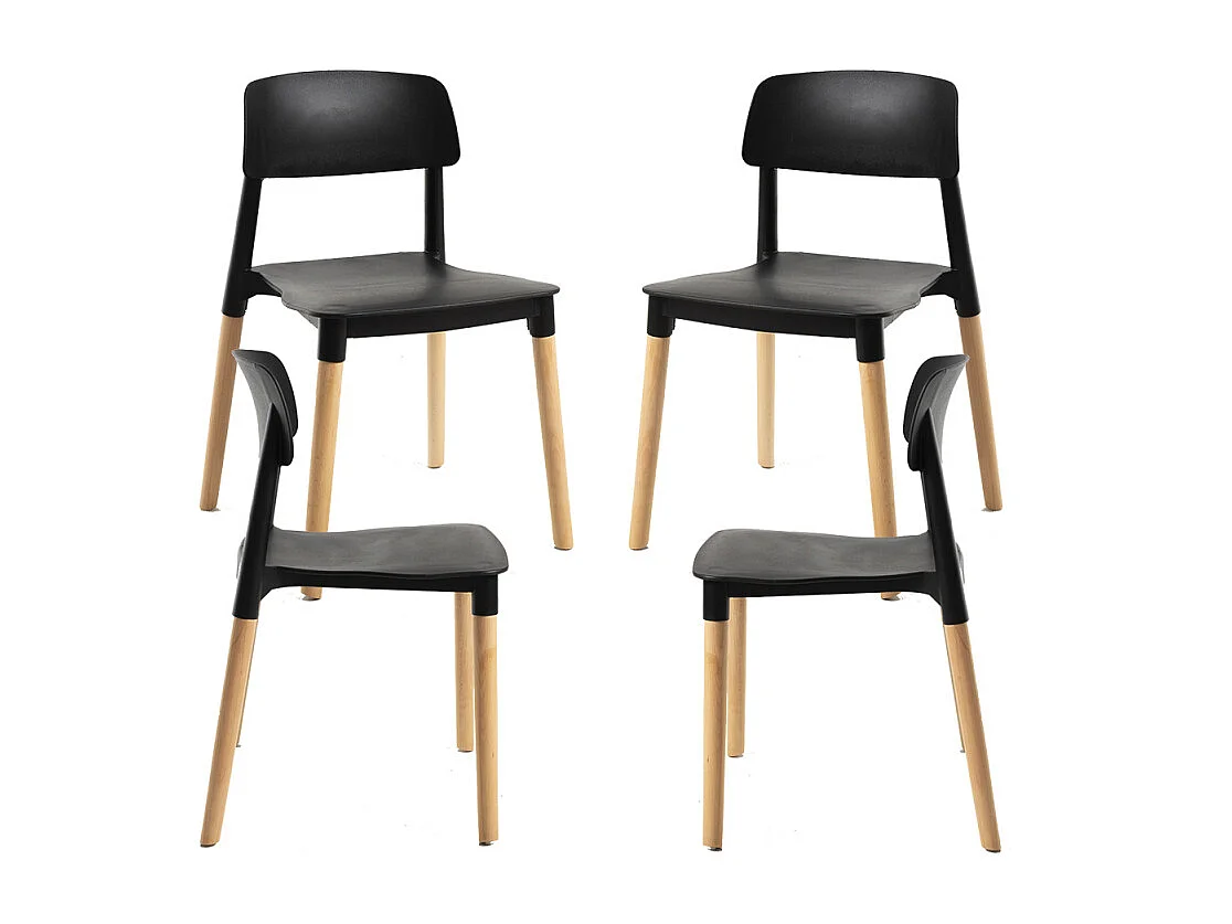 Packs Sillas Comedor - Pack 4 Sillas Estin - Negro