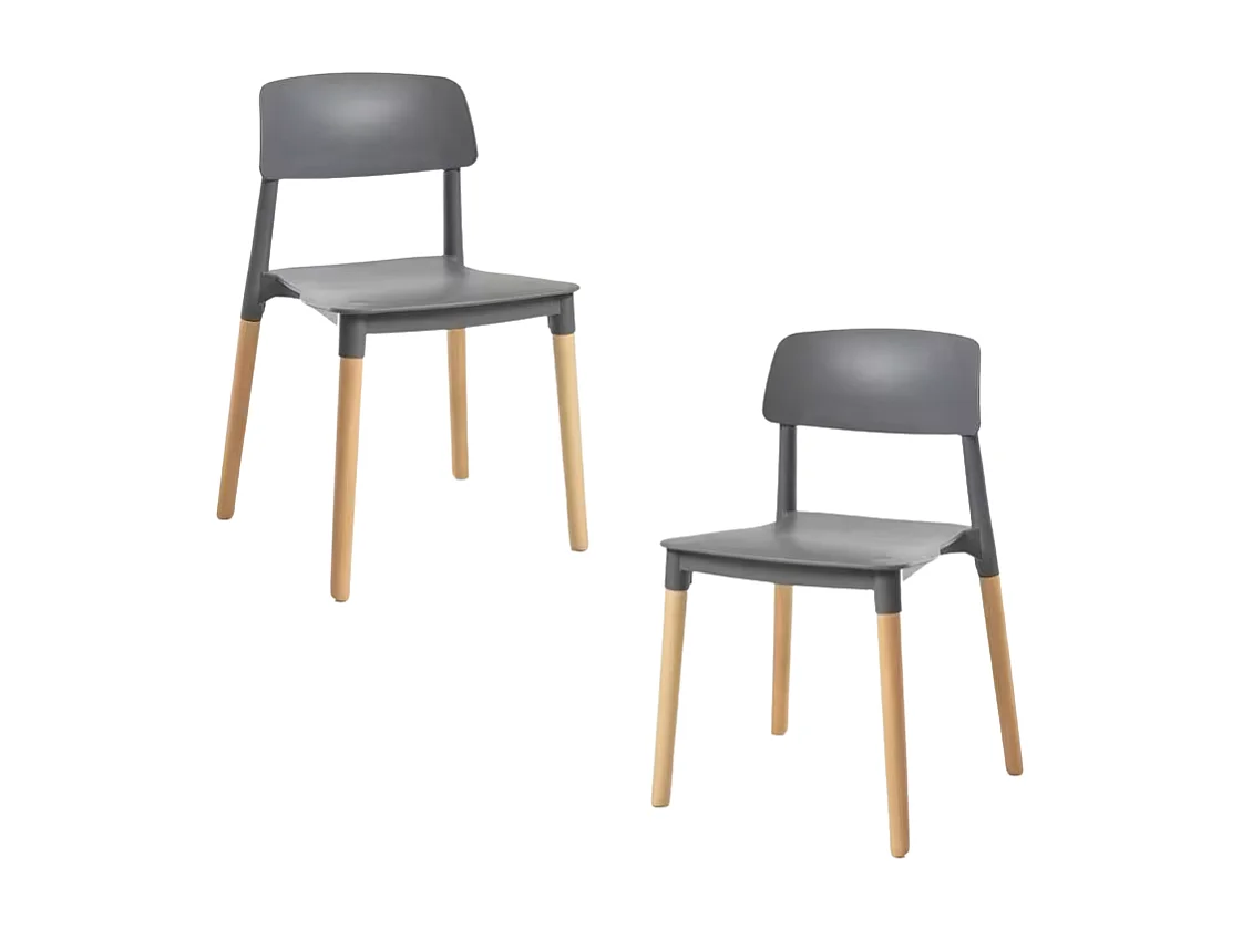 Packs Sillas Comedor - Pack 2 Sillas Estin - Gris oscuro