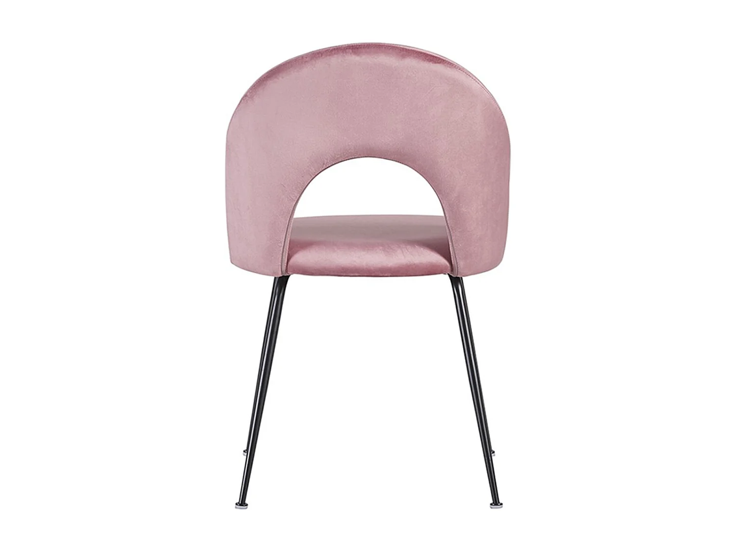 Sillas Comedor - Silla Dawa Black Terciopelo - Rosa