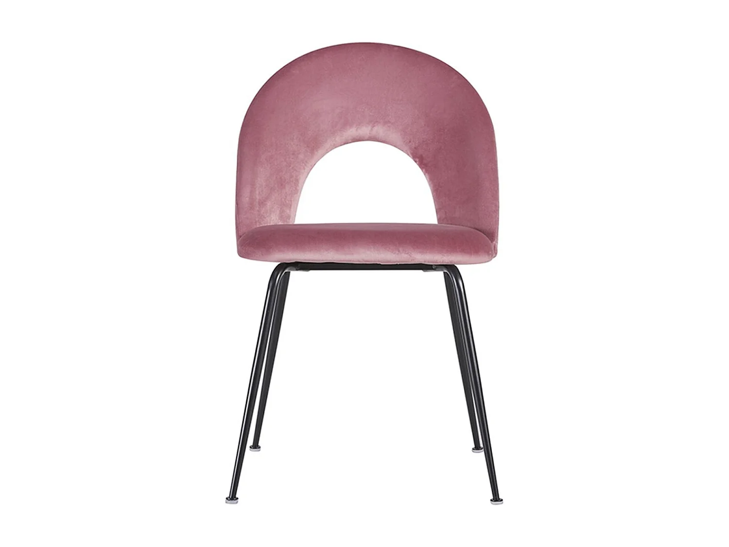 Sillas Comedor - Silla Dawa Black Terciopelo - Rosa