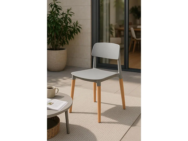 Sillas Comedor - Silla Estin - Gris claro