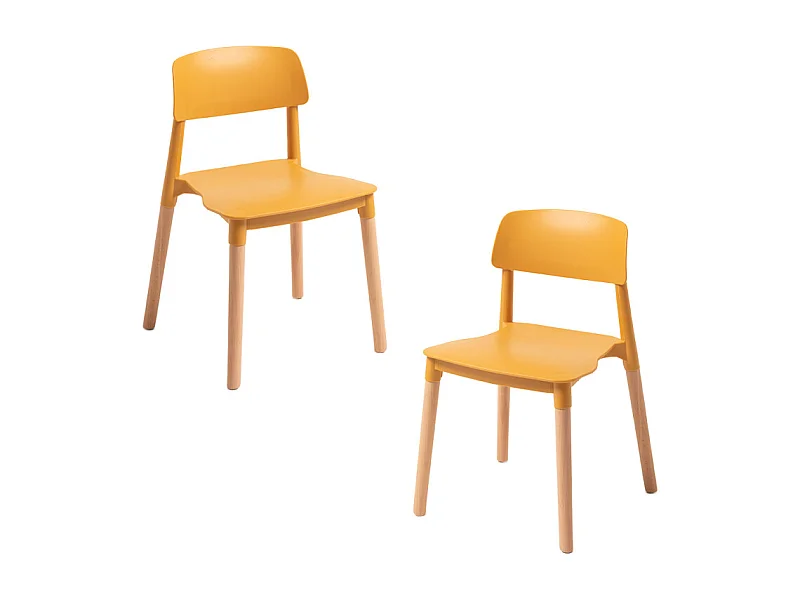 Packs Sillas Comedor - Pack 2 Sillas Estin - Mostaza