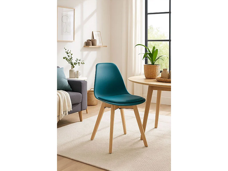 Sillas Comedor - Silla Dami - Verde azulado