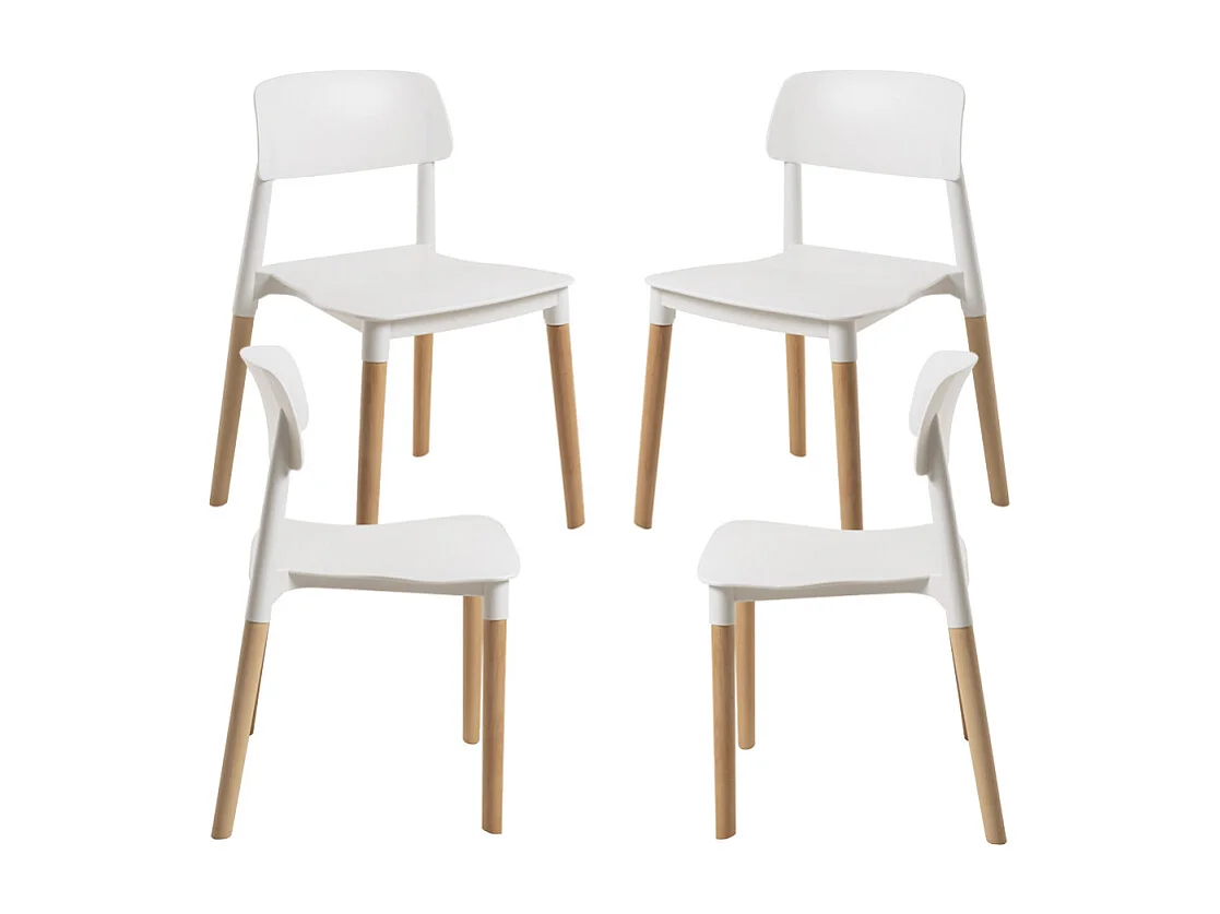 Packs Sillas Comedor - Pack 4 Sillas Estin - Blanco