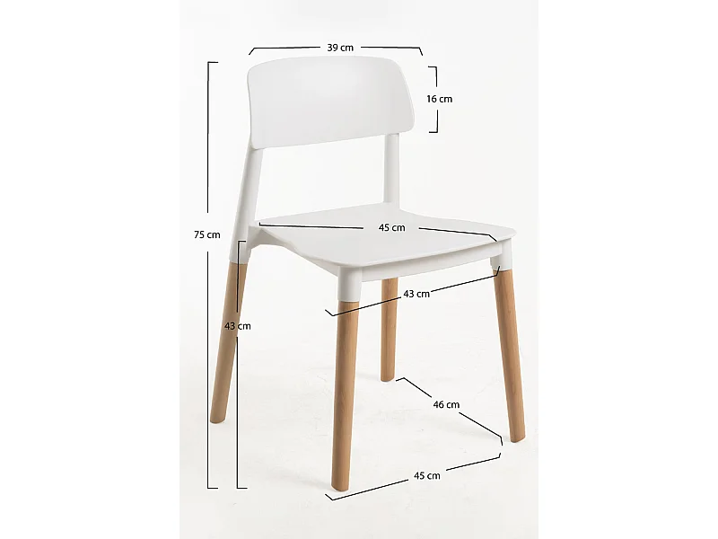 Packs Sillas Comedor - Pack 4 Sillas Estin - Blanco