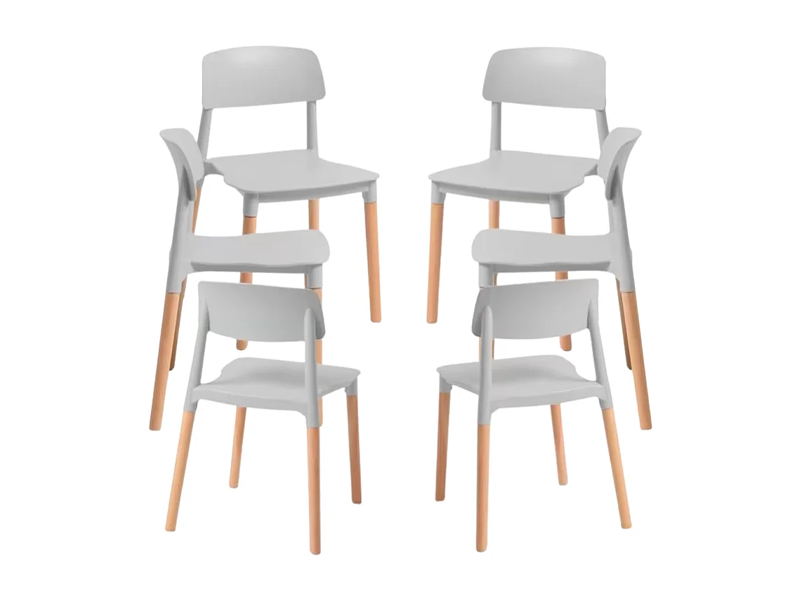 Packs Sillas Comedor - Pack 6 Sillas Estin - Gris claro