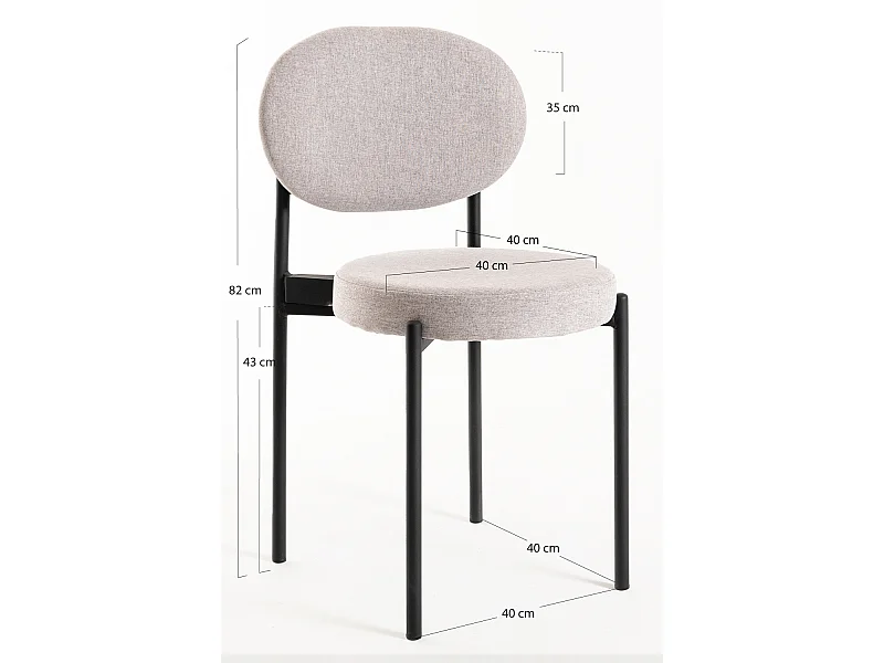 Sillas Comedor - Silla Pioro - Gris claro
