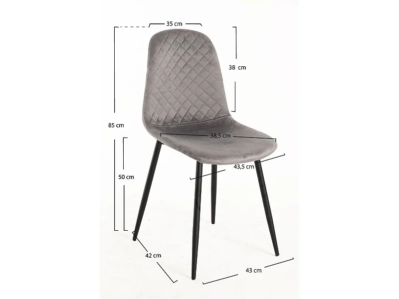 Sillas Comedor - Silla Boide - Gris