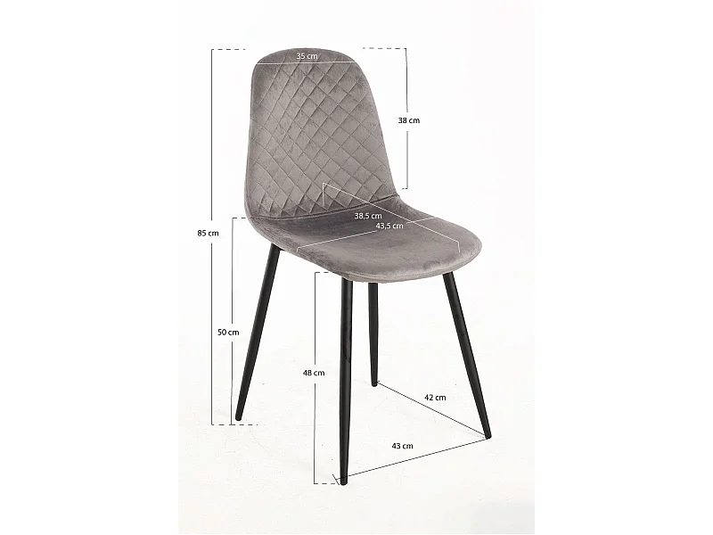 Sillas Comedor - Silla Boide - Gris claro