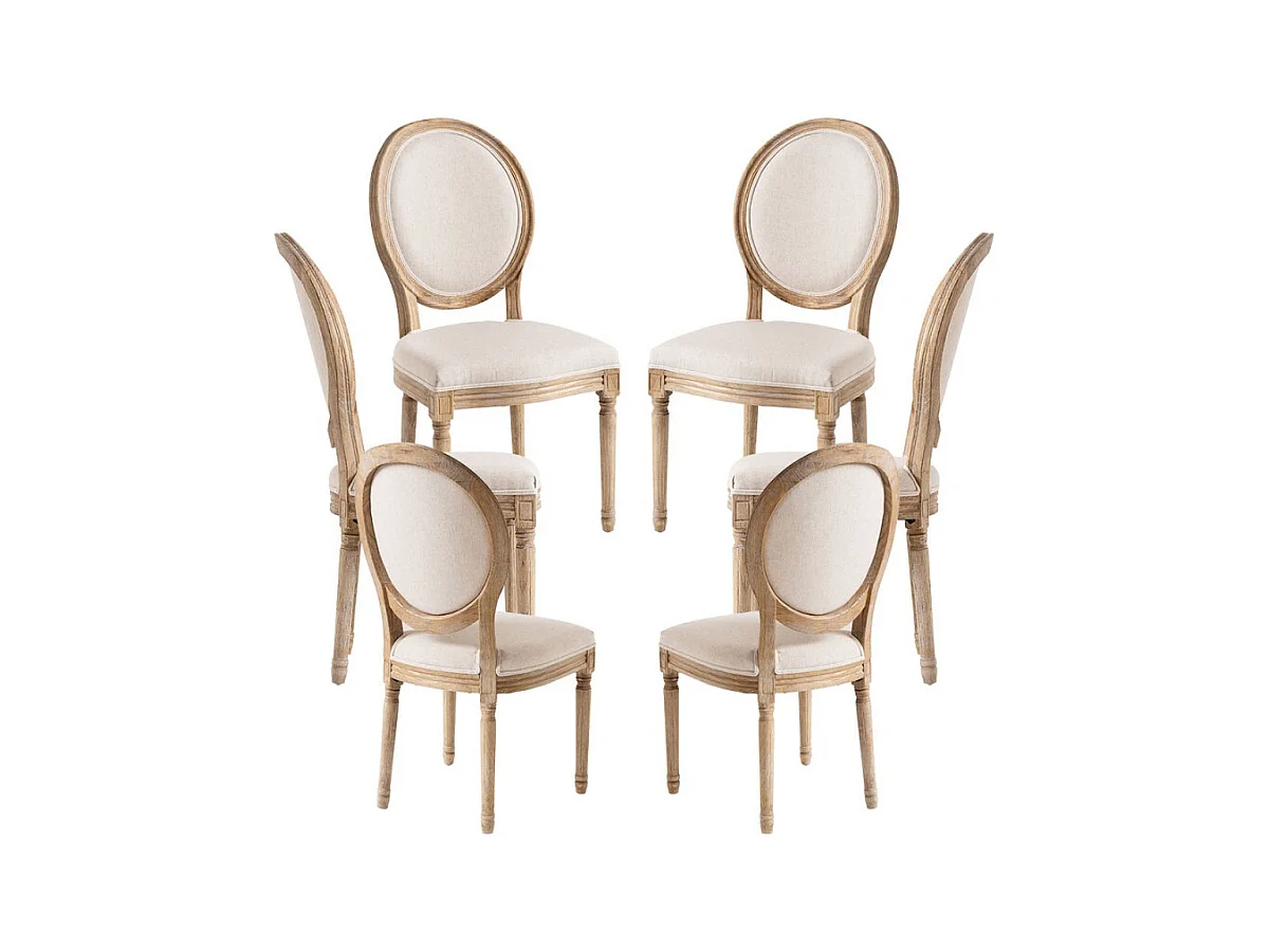 Packs Sillas Comedor - Pack 6 Sillas Palace - Crema