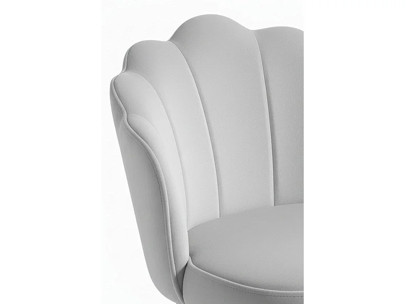 Sillas Comedor - Silla Blume Terciopelo Patas Negras - Gris claro