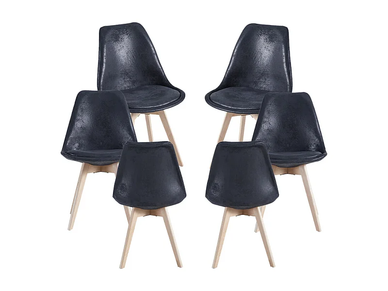 Packs Sillas Comedor - Pack 6 Sillas Synk Vintage - Negro
