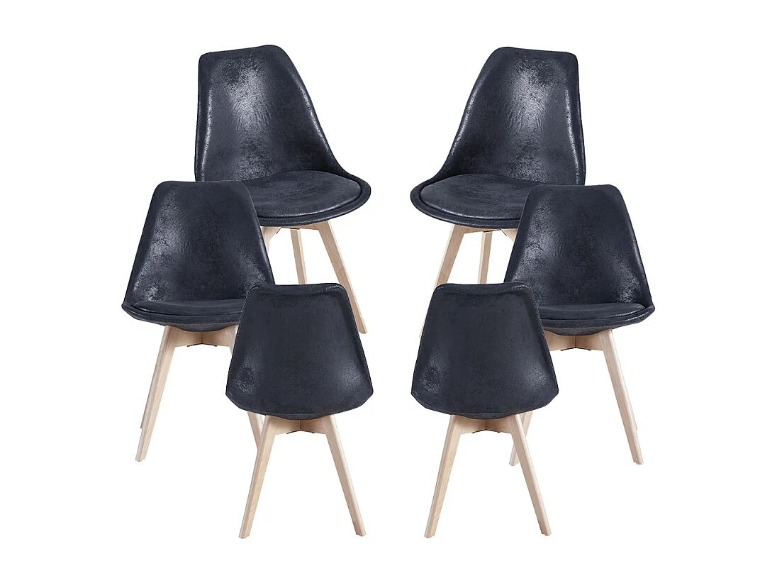 Packs Sillas Comedor - Pack 6 Sillas Synk Vintage - Negro