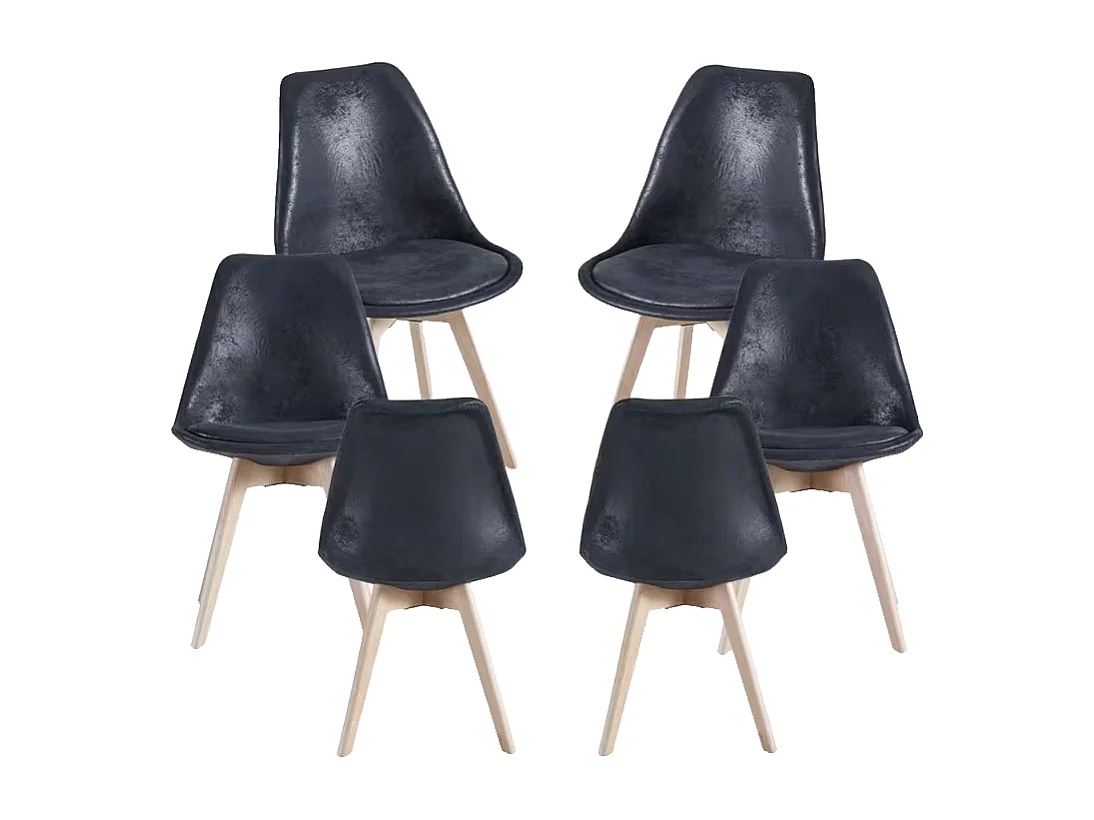 Packs Sillas Comedor - Pack 6 Sillas Synk Vintage - Negro